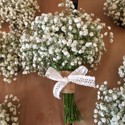 Hand tied wedding bouquet